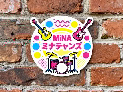 Minachans Band Stickers - Pop Art Style