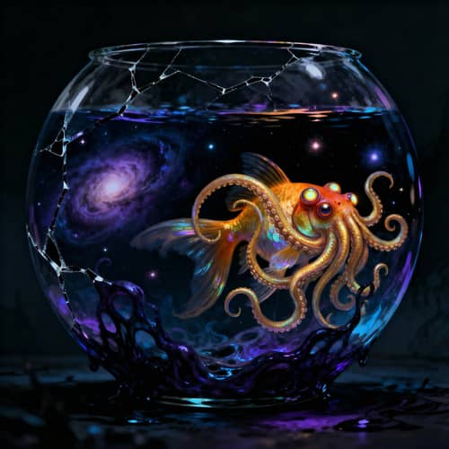 Cthulhu-Inspired Goldfish with Tentacles