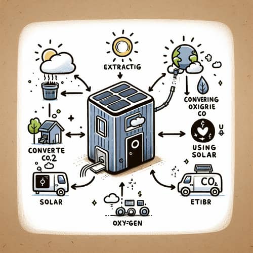 Compact Solar Device for CO2 to Oxygen Conversion