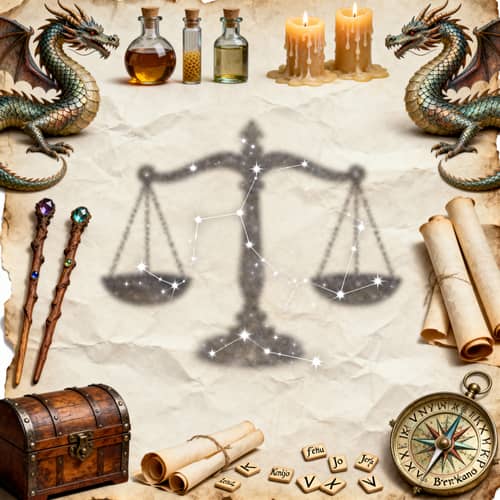 Old Style Scroll with Gothic Text and Dragons Old Style Scroll with Gothic Text and Dragons