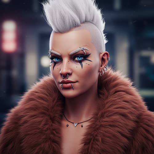 Stunning Cyberpunk Character in HD Art