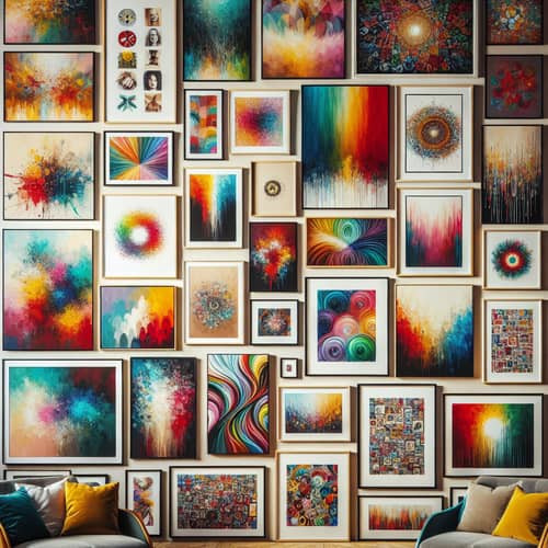 Colorful 30cm x 40cm Paintings Gallery Wall