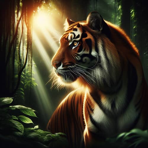 Majestic Tiger in Jungle - Grace and Power Captured