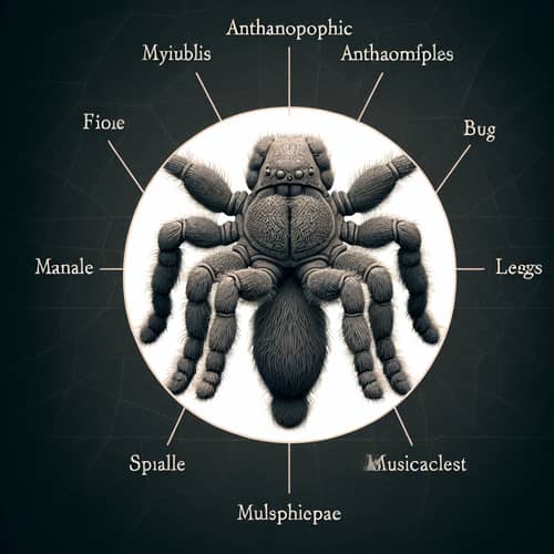 Muscular Anthropomorphic Spider Creature with Soft Furry Texture