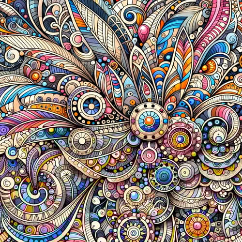 Abstract Pattern Design with Colorful Shapes