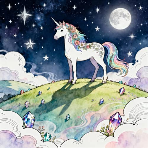 Whimsical Unicorn Coloring Page for Imagination Whimsical Unicorn Coloring Page for Imagination