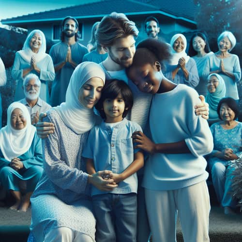 Harmonious Multicultural Family Living in Peaceful Community