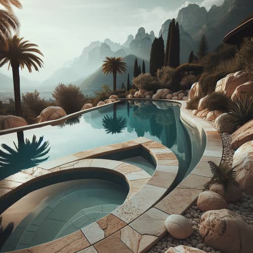 Travertine Pool Edge | Outdoor Poolside Design