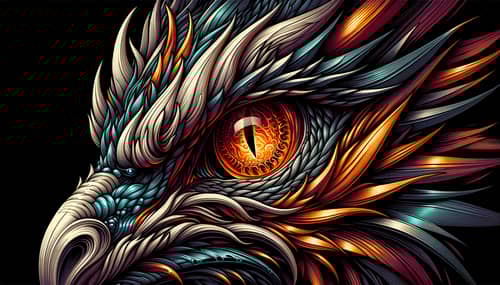 Dragon's Eye Close-up: Intense Colors & Intricate Details