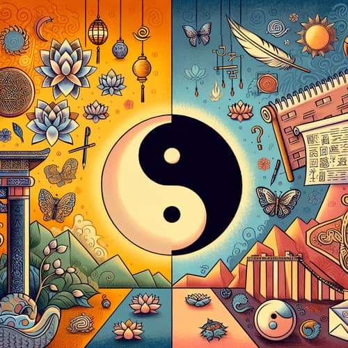 Eastern vs Western Philosophies: A Visual Interpretation