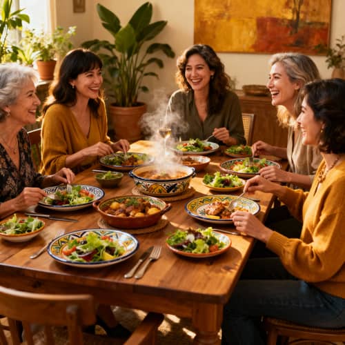 Diverse Women Enjoying Alcohol-Free Dinner Diverse Women Enjoying Alcohol-Free Dinner