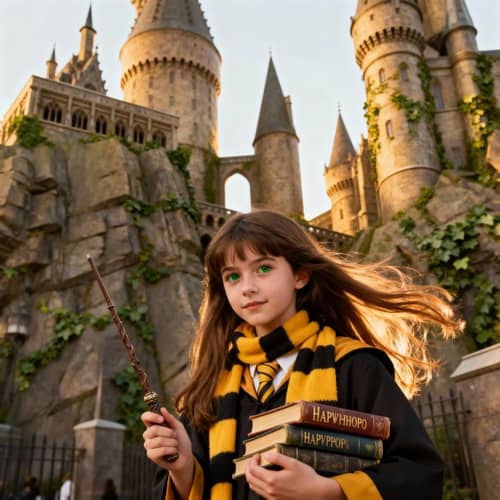 Hufflepuff Girl at Hogwarts Castle Hufflepuff Girl at Hogwarts Castle