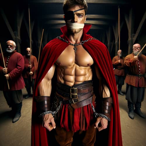 Muscular Prince in Red Cape: Vulnerability and Strength