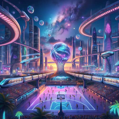 Futuristic Basketball City | Skyline Dreams Unfold