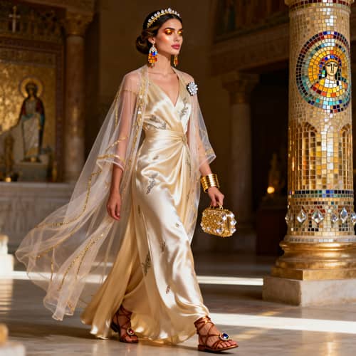 Elegant Satin Dress & Accessories for Special Occasions Elegant Satin Dress & Accessories for Special Occasions
