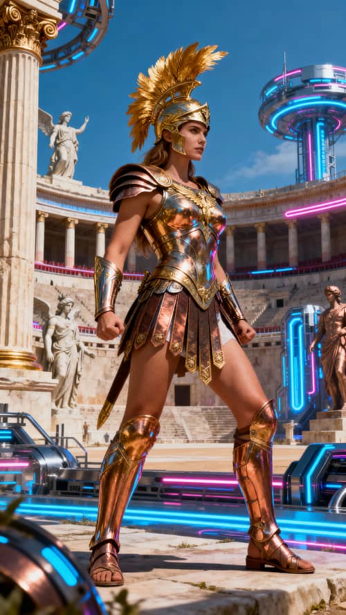 High-Quality Greek Valkyrie Warrior Poster