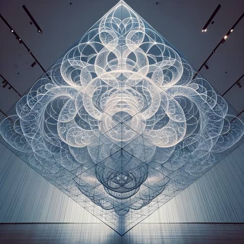 Ethereal Glass Sculpture in Tribonacci Sequence | Installation Art