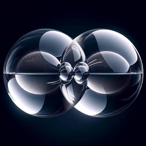 Glass Orbs Merging in Ethereal Beauty