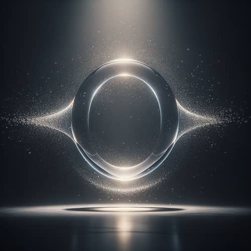 Captivating Glass Ellipsoid Suspended in Air | Timeless Snapshot