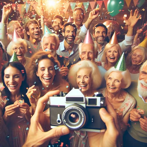 Joyful Retirement Party Scene | Vintage Film Celebration