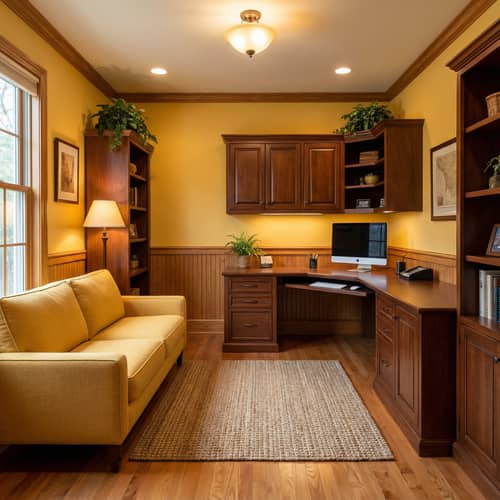 Stylish Dining Room with L-Shaped Table & Sofa