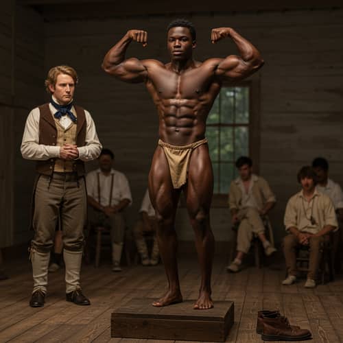 1860 Slave Auction: African-American Bodybuilder