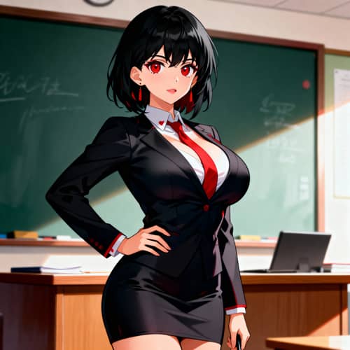 Stylish Teacher with Bold Fashion Sense Stylish Teacher with Bold Fashion Sense