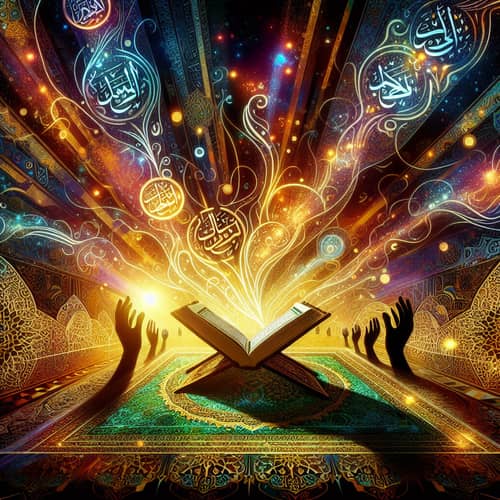 Embracing Islam: Vibrant & Serene Visual Composition