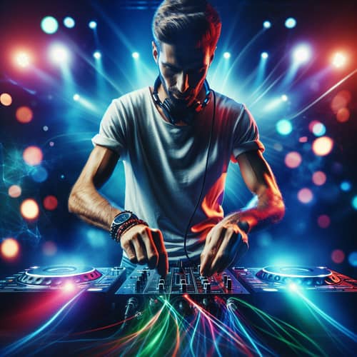 Dynamic DJ Mastering Pulsating Tracks | Late-Night Music Vibes