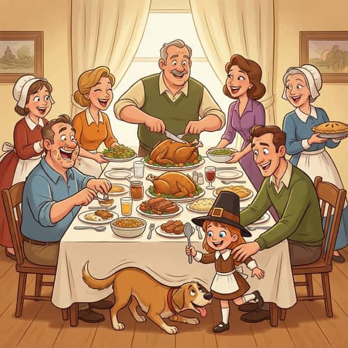 Thanksgiving Family Dinner Cartoon Thanksgiving Family Dinner Cartoon