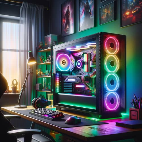 High-Performance Gaming PC on Modern Desk | Gaming Setup