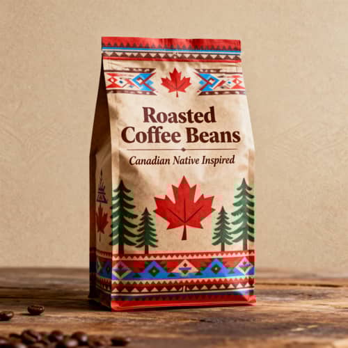 Coffee Roasted Bean Package - Native Canadian Design Coffee Roasted Bean Package - Native Canadian Design