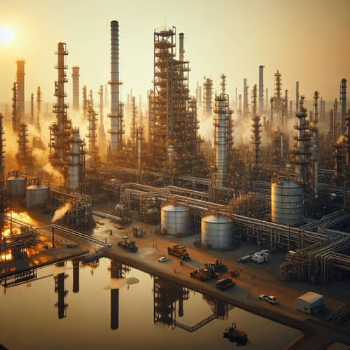 Stunning Refinery at Sunset: A Visual Showcase
