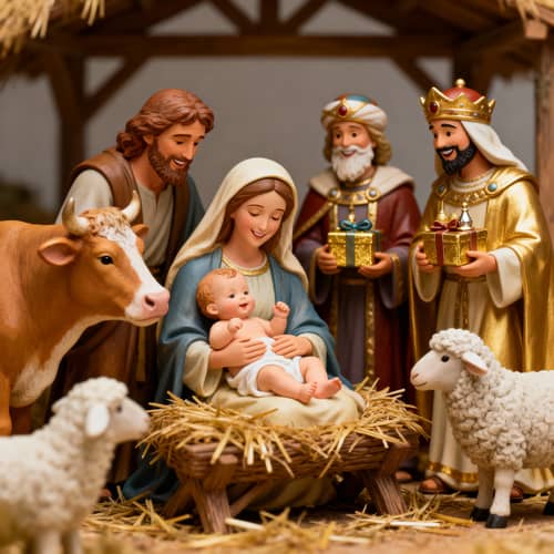 The Birth of Baby Jesus: A Holy Scene The Birth of Baby Jesus: A Holy Scene