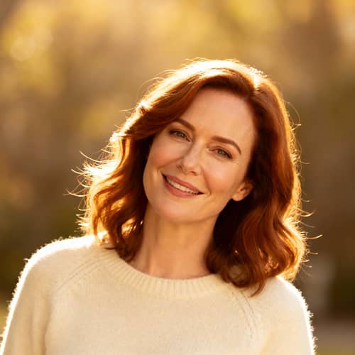 35-Year-Old Woman with Red Hair Illustration 35-Year-Old Woman with Red Hair Illustration
