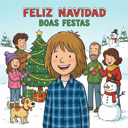 Unique Christmas Card with Bolechas Characters Unique Christmas Card with Bolechas Characters