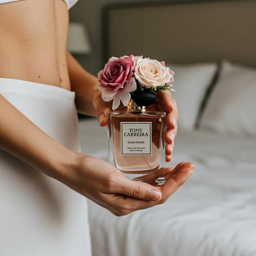 Elegant Tony Carreira Pour Femme Perfume Display