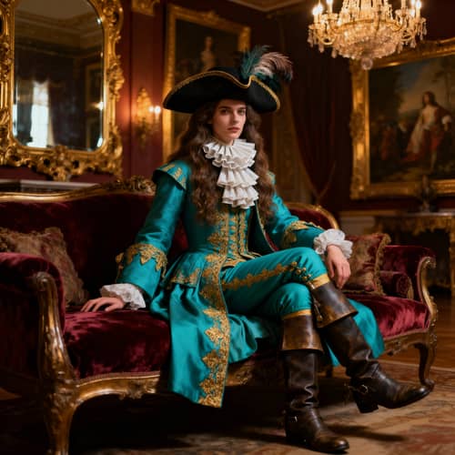 Elegant Baroque Portrait of a Mysterious Woman Elegant Baroque Portrait of a Mysterious Woman