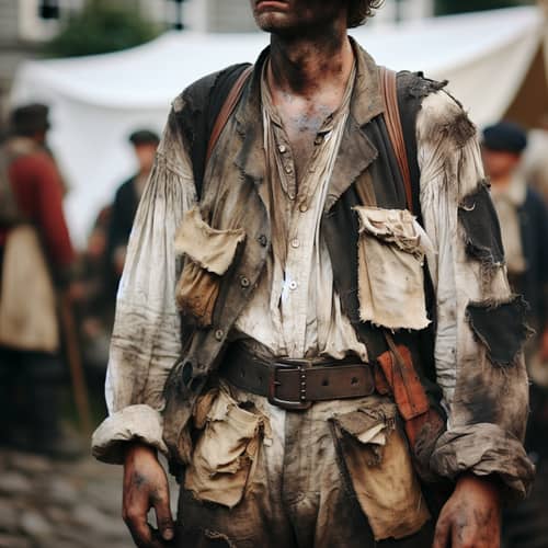 1800s Miner's Slave Clothes: Historical Reenactment