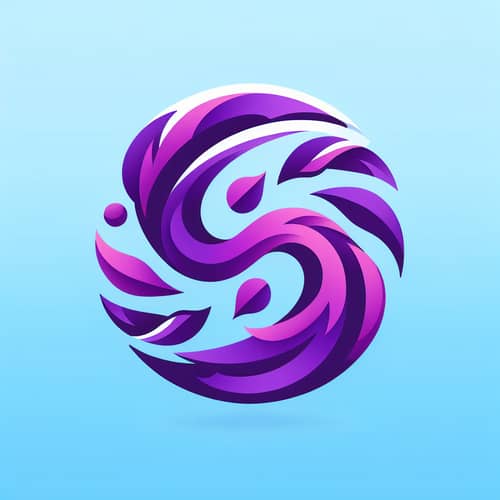 Vibrant Pure Purple Logo Design