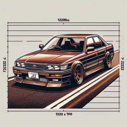Brown Toyota Chaser JZX100 Vector Artwork