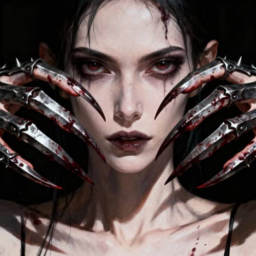 Sinister Domina with Sharp Metal Claws