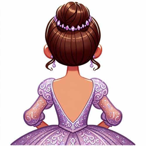 Latina Quinceañera in Lavender Dress with Mexican Heritage Details