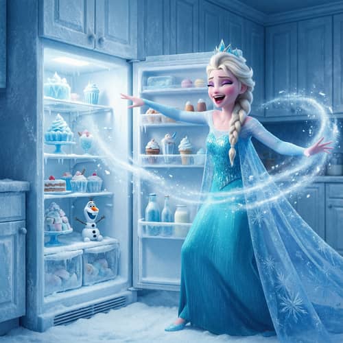 Elsa from Frozen Opens the Fridge Elsa from Frozen Opens the Fridge