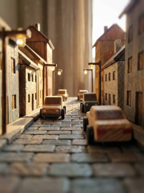 Handcrafted Miniature Cityscape in 8K Detail