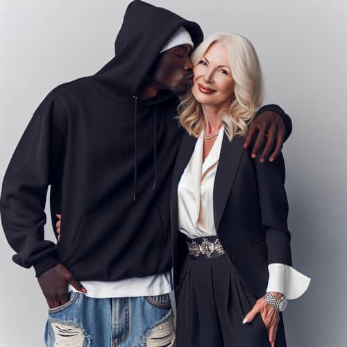 Black Gang Member Kissing Blonde Milf | Urban Street Scene