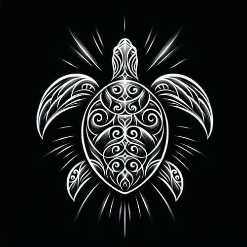 Polynesian Turtle Tattoo Design: Harmony of Darkness & Light
