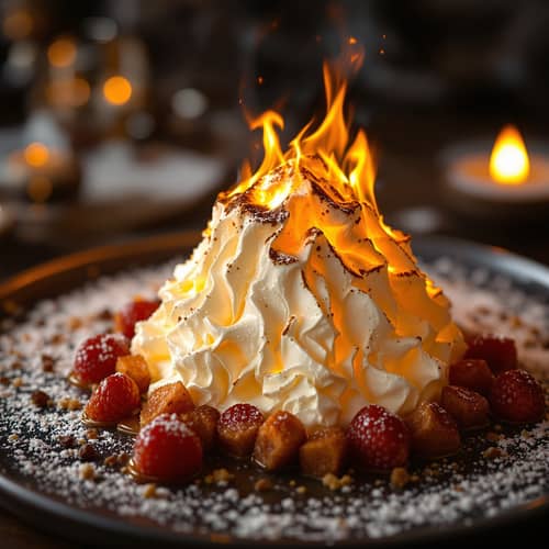 Cinematic Baked Alaska: A Luxurious Dessert Experience