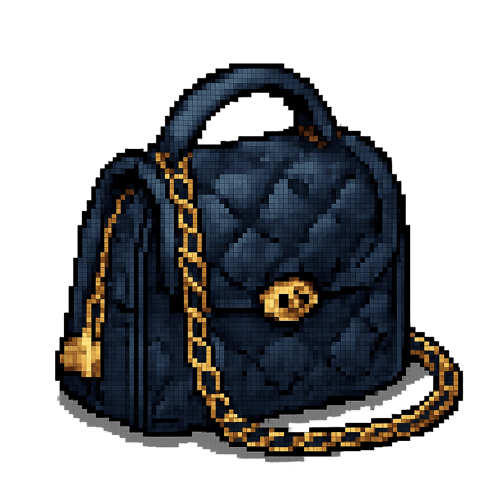 Retro RPG Bag Icon - Pixel Art Design