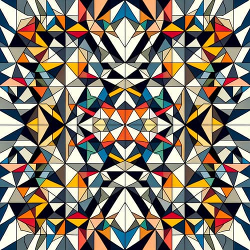Intricate Multicolored Equilateral Triangle Tessellation